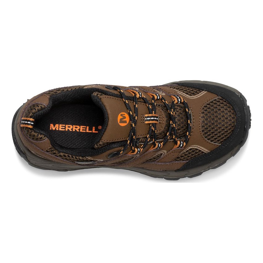 Basket Merrell Moab 2 Low Lace Waterproof Marron Foncé Enfant | F.O.KWMQ